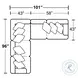 Polaris Sugar Performance Fabric Sectional with LAF Section