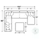 Polaris Sugar Performance Fabric Large Sectional with RAF Chaise