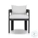 Jackson Alessi Linen Outdoor Metal Dining Chair