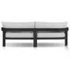 Jackson Alessi Linen 96" Upholstered Outdoor Metal Sofa