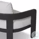 Jackson Alessi Linen 96" Upholstered Outdoor Metal Sofa