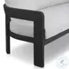 Jackson Alessi Linen 96" Upholstered Outdoor Metal Sofa