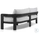 Jackson Alessi Linen 96" Upholstered Outdoor Metal Sofa