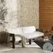 Jackson Alessi Linen 96" Upholstered Outdoor Metal Sofa
