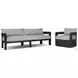 Jackson Concha Fog Upholstered Outdoor Metal Living Room Set