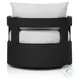 Jackson Alessi Linen Outdoor Metal Swivel Chair