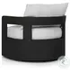 Jackson Alessi Linen Outdoor Metal Swivel Chair