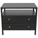 Avery Black 2 Drawers Nightstand