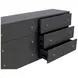 Avery Black 6 Drawers Dresser