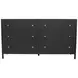 Avery Black 6 Drawers Dresser