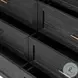 Tolle Drifted Matte Black Veneer 6 Drawer Dresser