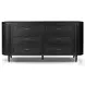 Tolle Drifted Matte Black Veneer 6 Drawer Dresser