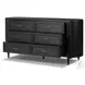 Tolle Drifted Matte Black Veneer 6 Drawer Dresser