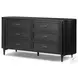 Tolle Drifted Matte Black Veneer 6 Drawer Dresser
