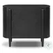 Tolle Drifted Matte Black Veneer 2 Drawer Nightstand