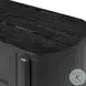 Tolle Drifted Matte Black Veneer 2 Drawer Nightstand