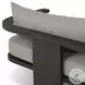 Tahana Casa Grey 96" Performance Fabric Upholstered Outdoor Metal Sofa