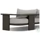 Tahana Casa Grey 96" Performance Fabric Upholstered Outdoor Metal Sofa