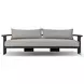Tahana Casa Grey 96" Performance Fabric Upholstered Outdoor Metal Sofa
