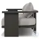 Tahana Casa Grey 96" Performance Fabric Upholstered Outdoor Metal Sofa