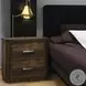 Elettra Rustic Walnut 2 Drawer Nightstand