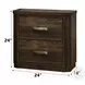 Elettra Rustic Walnut 2 Drawer Nightstand