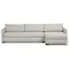 Wickham Alameda Snow Performance Fabric 2 Piece RAF Storage Sectional