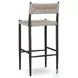 Lomas Textured Dune Outdoor Metal Bar Stool