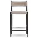 Lomas Textured Dune Outdoor Metal Counter Height Stool