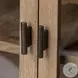 Glenview Weathered Oak 2 Glass Door Bar Cabinet