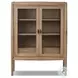 Glenview Weathered Oak 2 Glass Door Bar Cabinet