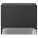 Rosenell Black Oak Veneer Closed 3 Drawer Nightstand