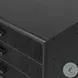 Rosenell Black Oak Veneer Closed 3 Drawer Nightstand