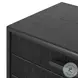 Rosenell Black Oak Veneer Closed 3 Drawer Nightstand
