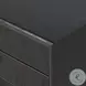 Rosenell Black Oak Veneer Closed 3 Drawer Nightstand