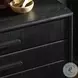 Rosenell Black Oak Veneer Closed 3 Drawer Nightstand