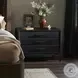 Rosenell Black Oak Veneer Closed 3 Drawer Nightstand