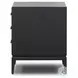 Rosenell Black Oak Veneer Closed 3 Drawer Nightstand