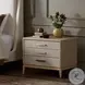 Rosenell Natural Oak Veneer Closed 3 Drawer Nightstand