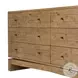Matthes Sierra Rustic Natural 6 Drawer Dresser