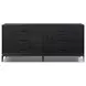 Rosenell Black Oak Veneer 6 Drawer Dresser