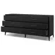 Rosenell Black Oak Veneer 6 Drawer Dresser