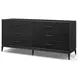 Rosenell Black Oak Veneer 6 Drawer Dresser