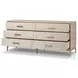 Rosenell Natural Paper Cord 6 Drawer Dresser