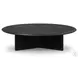 Rosenell Black Oak Veneer Round Occassional Table Set