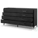 Rosenell Black Oak Veneer 8 Drawer Dresser