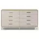 Rosenell Natural Oak Veneer 8 Drawer Dresser