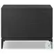 Rosenell Black Oak Veneer Open 1 Drawer Nightstand