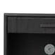 Rosenell Black Oak Veneer Open 1 Drawer Nightstand