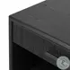Rosenell Black Oak Veneer Open 1 Drawer Nightstand